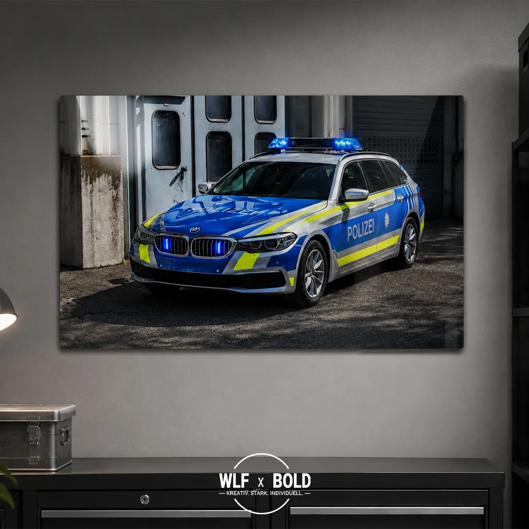 Individuelles Metallposter Polizei mit eigenem Motiv