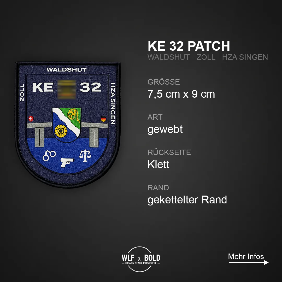 Individueller Patch KE32 Behörden Bestickung