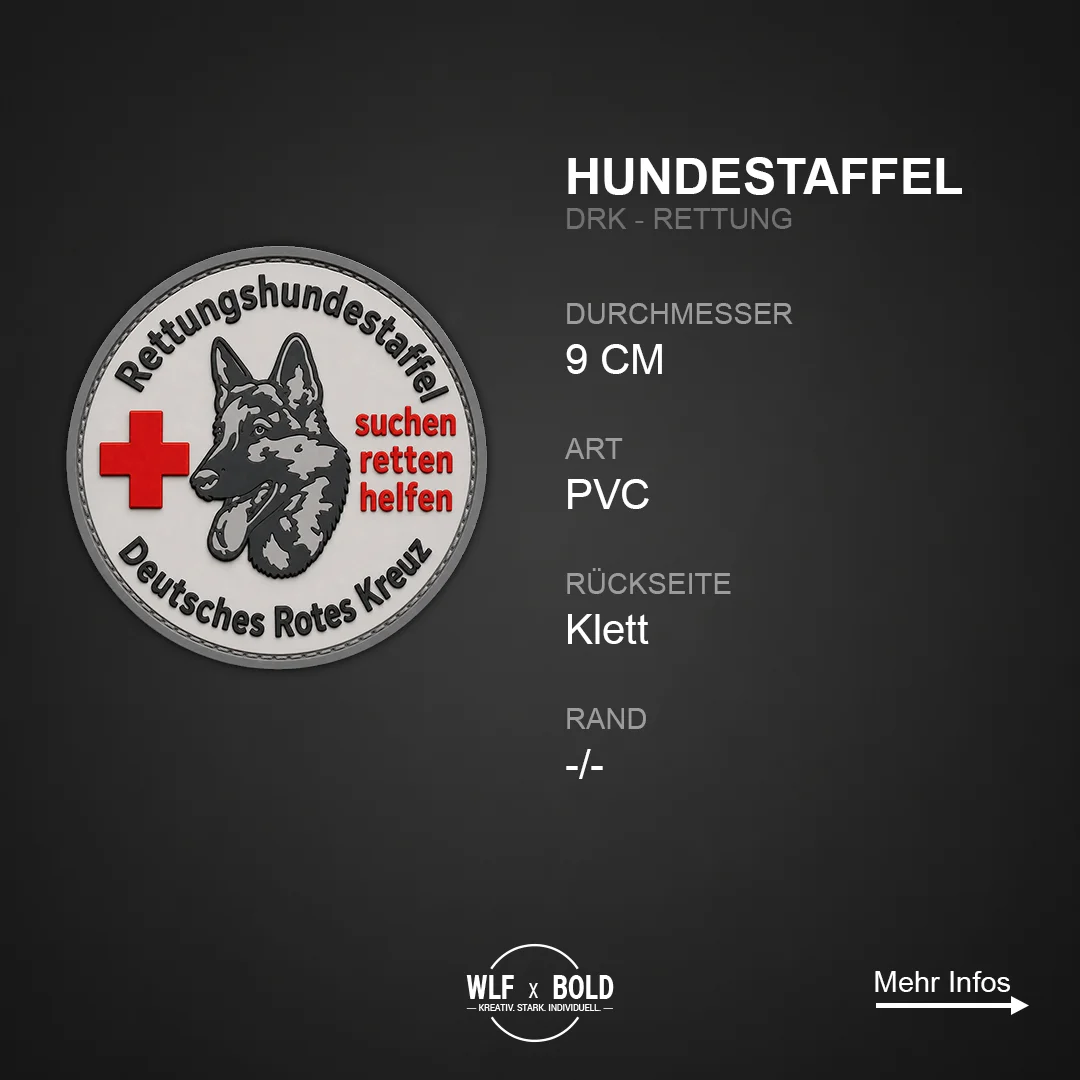 DRK Hundestaffel Patch – Ansicht 1