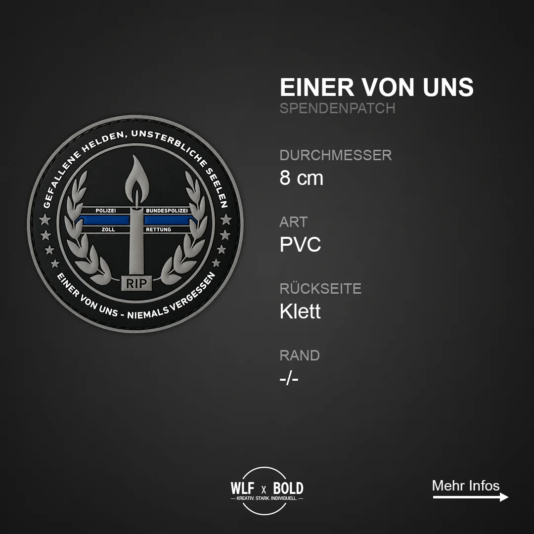Einer von uns – individueller PVC Patch – Ansicht 1