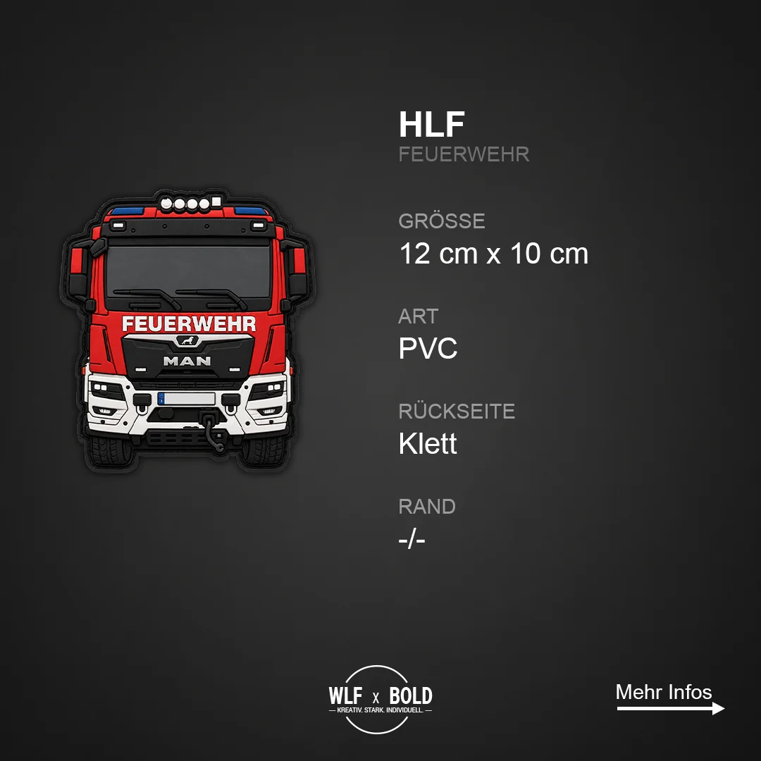 HLF Feuerwehr Patch – Ansicht 1