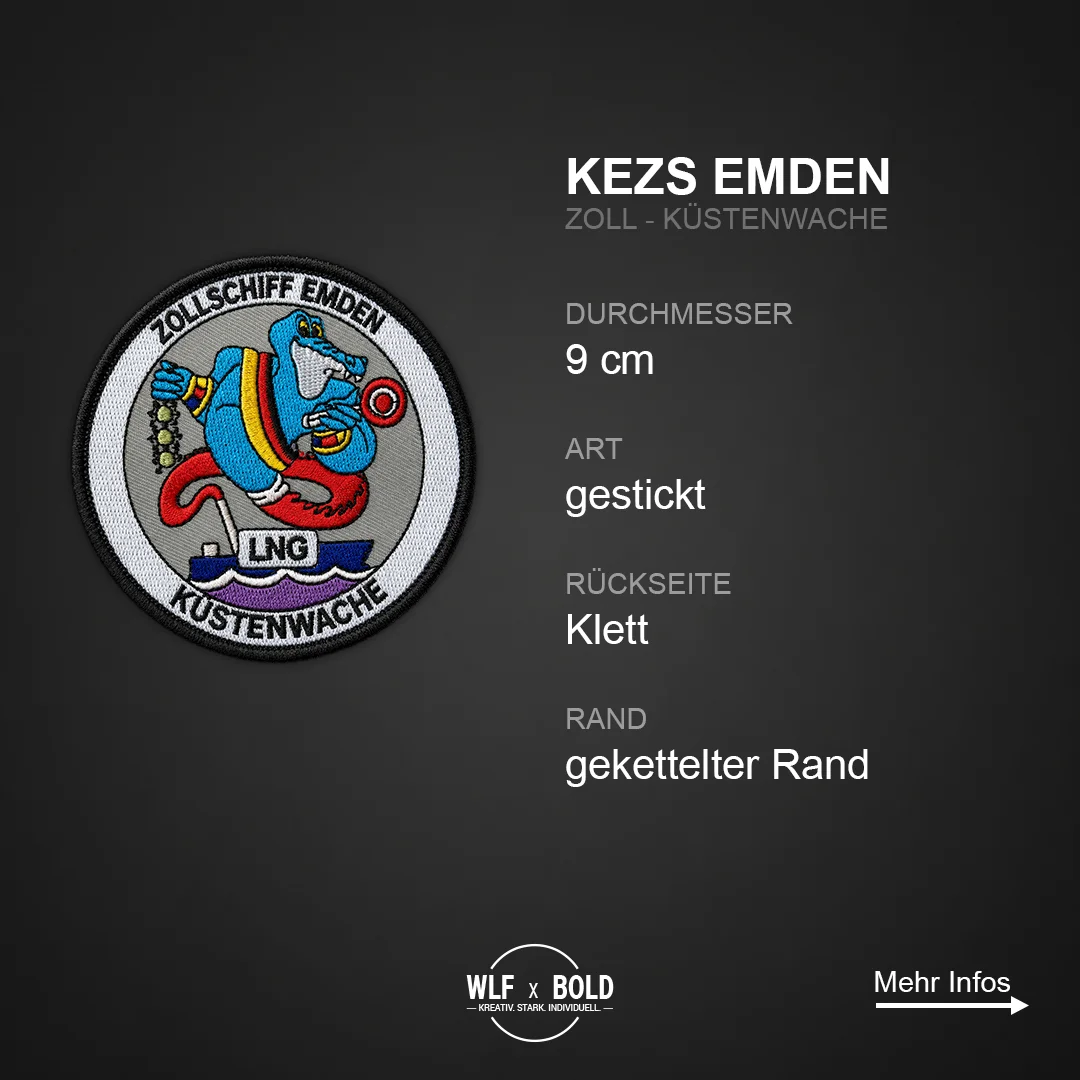 KEZS Emden Zoll Patch – Ansicht 1