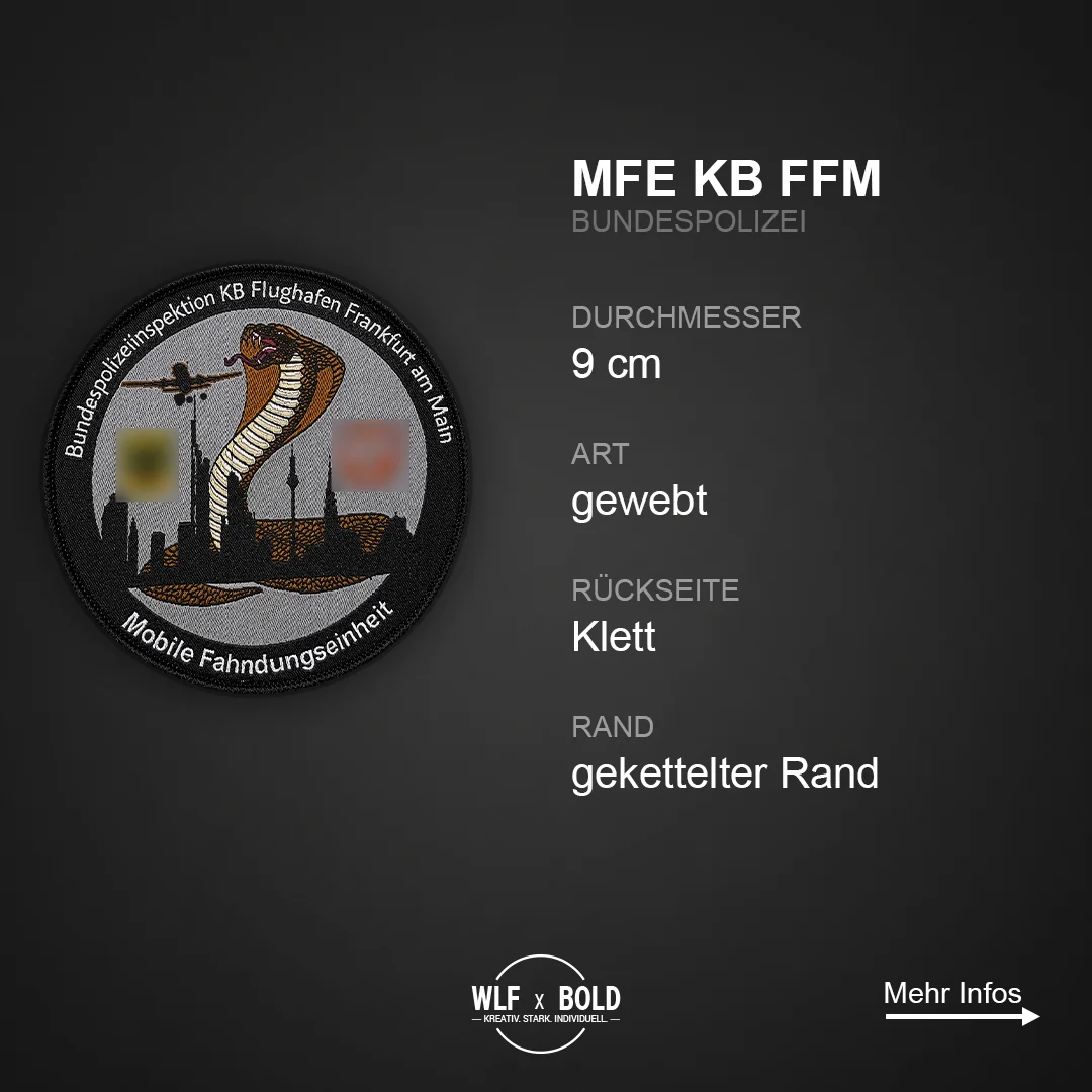 MFE Frankfurt Bundespolizei Patch – Ansicht 1