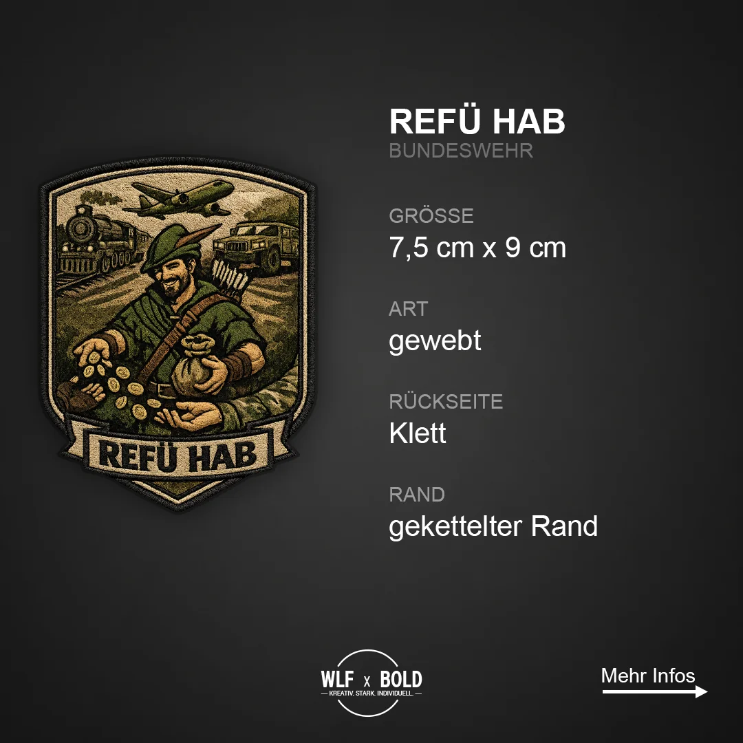 REFÜ HAB Bundeswehr Patch – Ansicht 1