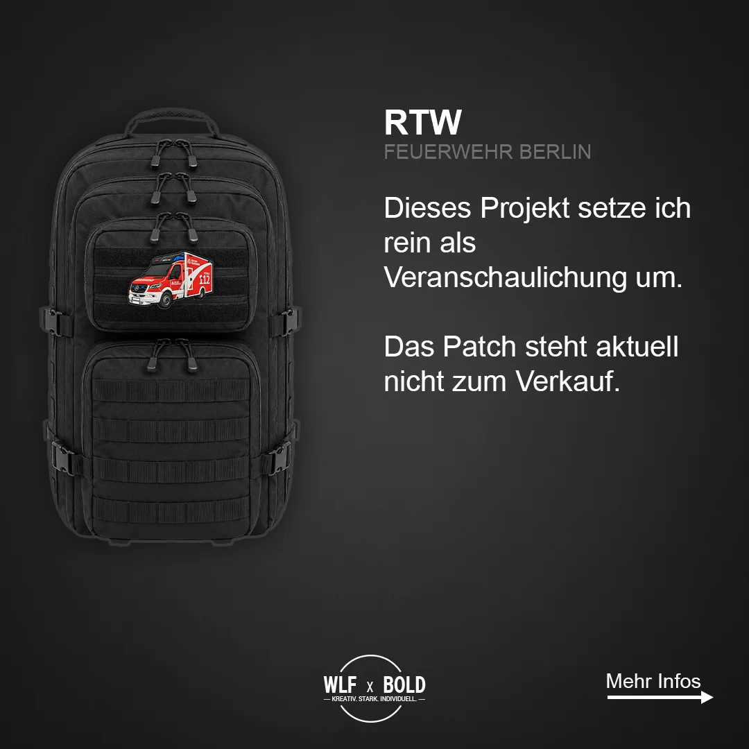 RTW Berlin Rettungsdienst Patch – Ansicht 2