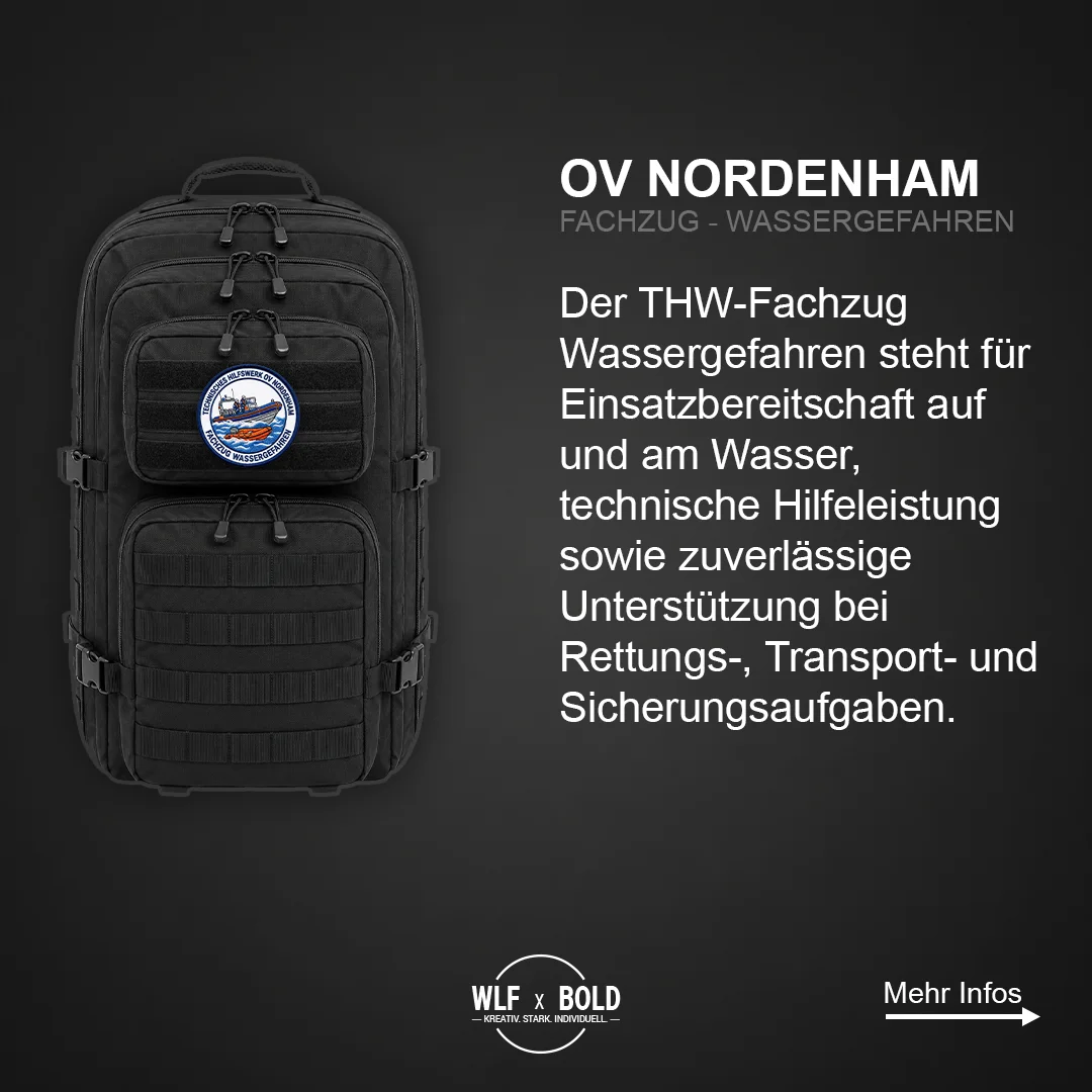 THW Wassergefahren Patch – Ansicht 2