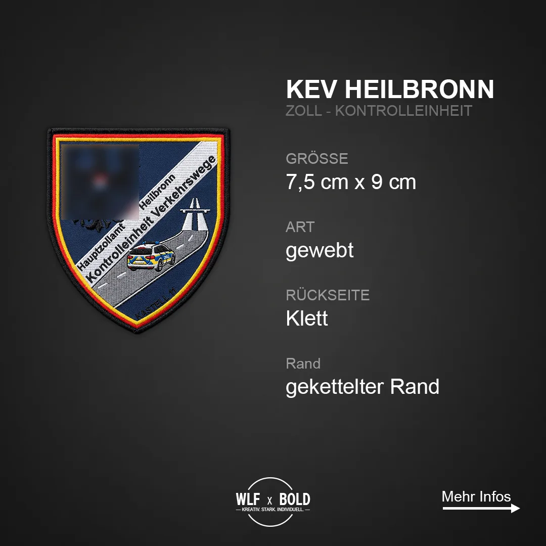 Individueller Patch KEV Heilbronn Zoll Kontrolleinheit