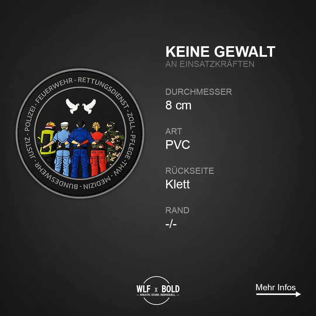 Individueller Patch Keine Gewalt an Einsatzkräften