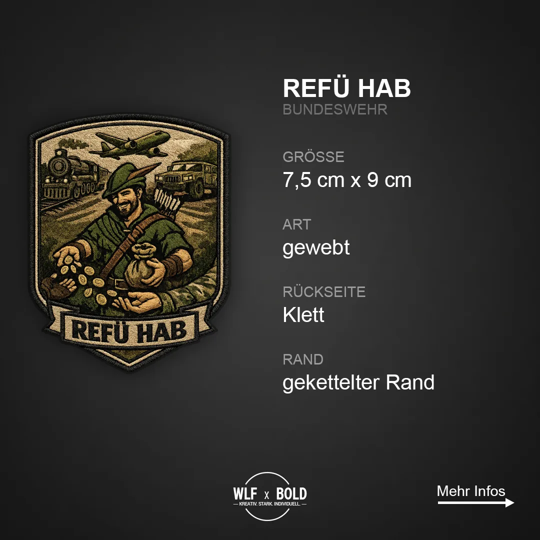 Individueller Patch REFÜ HAB Bundeswehr