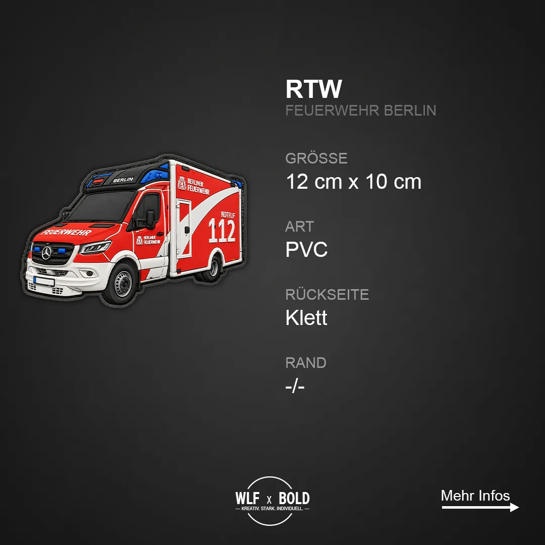 Individueller Patch RTW Berliner Feuerwehr