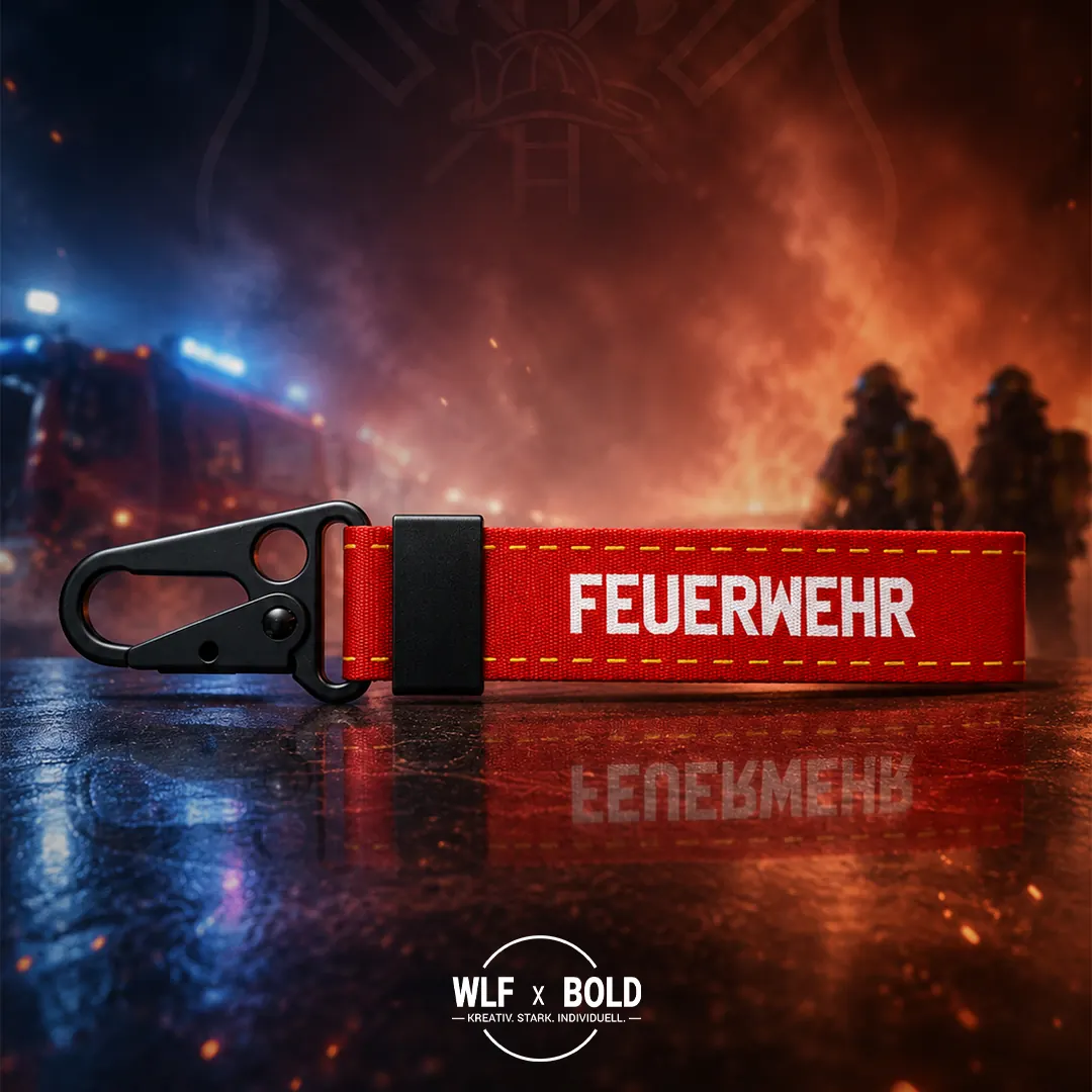 Individueller Schlüsselanhänger Feuerwehr Metall individuell