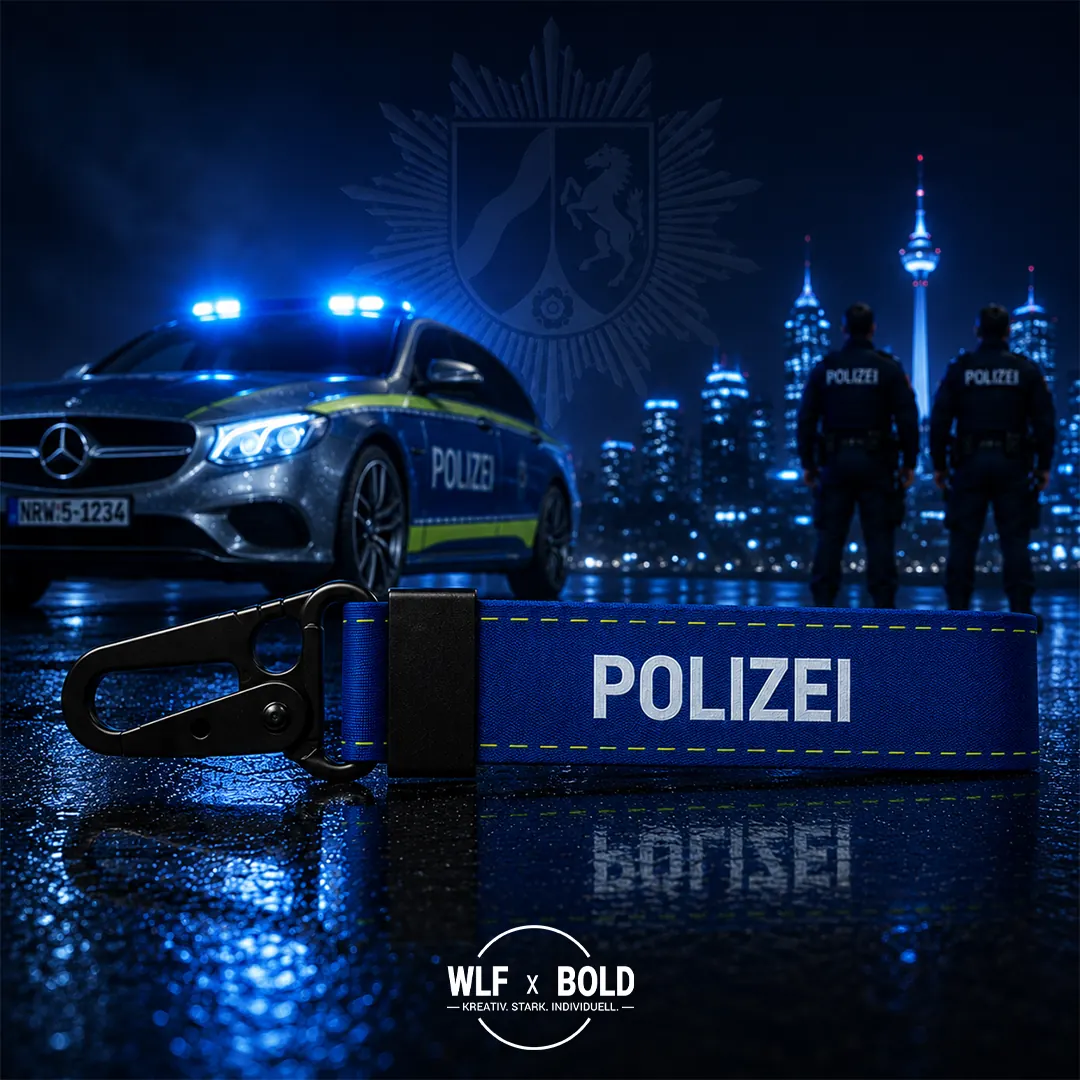 Individueller Schlüsselanhänger Polizei Behörde aus Wellendingen