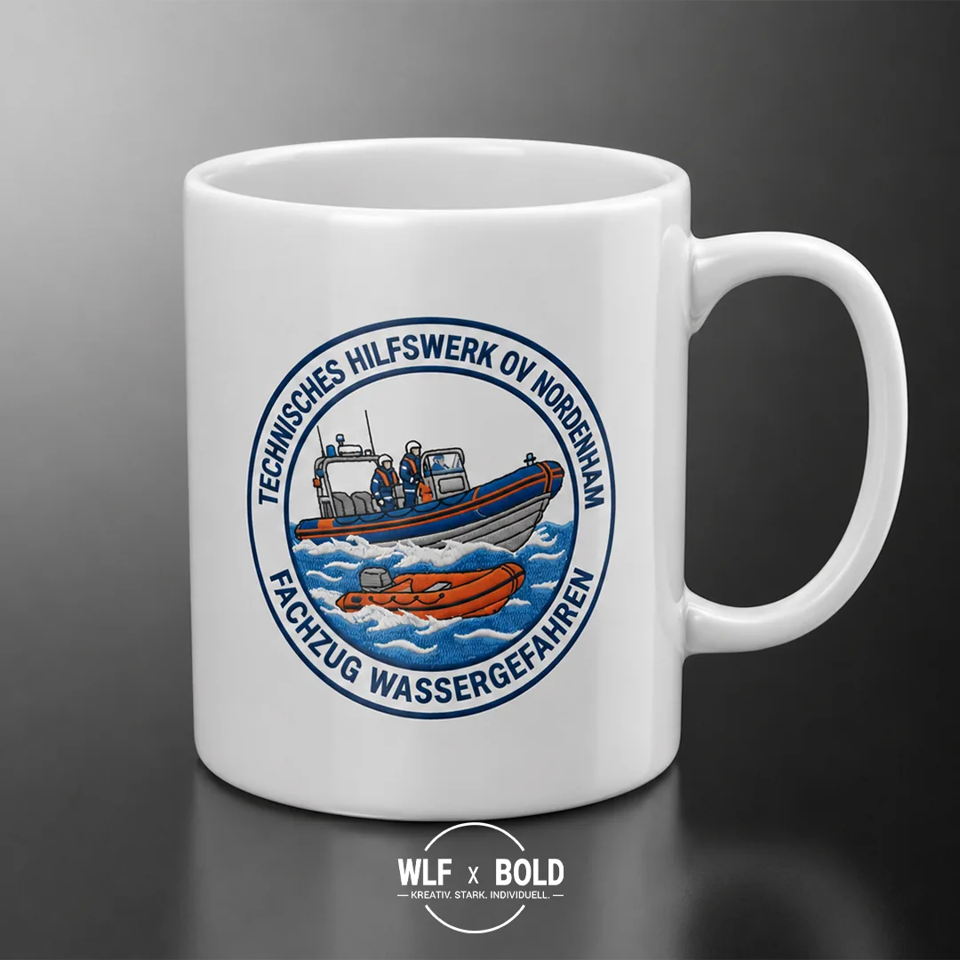 Individuelle Tasse THW Wassergefahren Technisches Hilfswerk