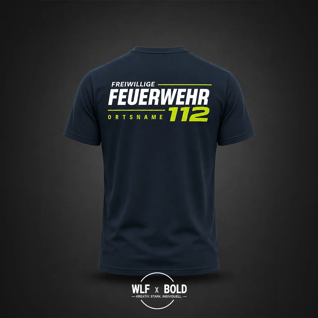 Bedrucktes Feuerwehr T-Shirt DTF-Druck WLF X BOLD